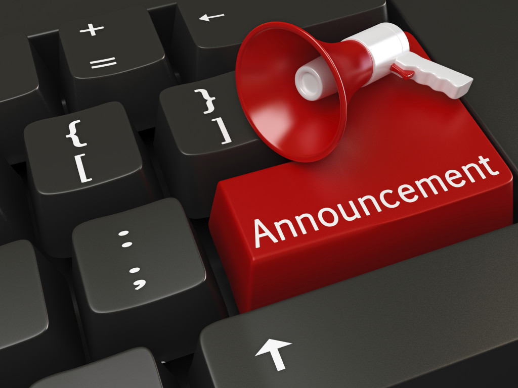 Announcement - red on keyboard - iStock_000017935766Large