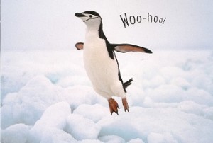 Penguin greeting card - LOW RES