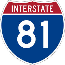 Interstate 81 road sign